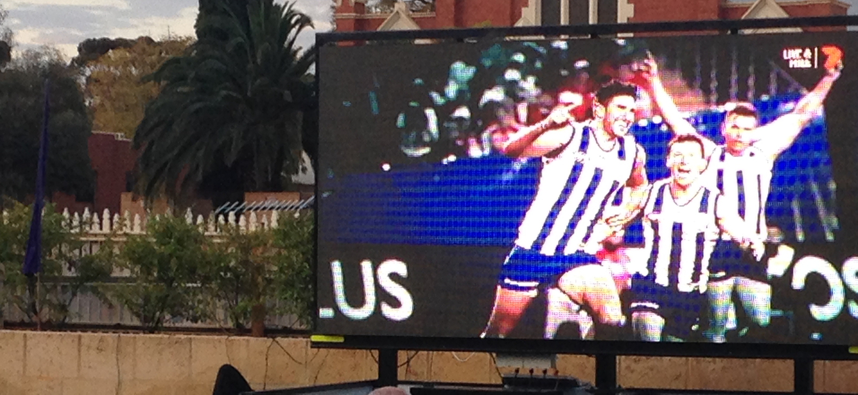 Football on the Mega Screen