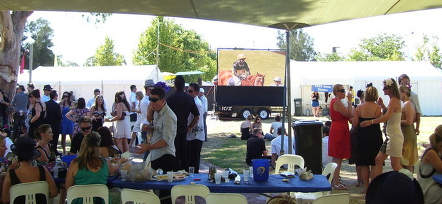 Mega Screen Setup at the Perth Cup