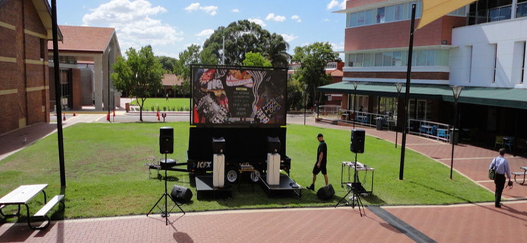 Mega Screen for Guitar Hero Video Game Tournament